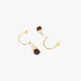 Amethyst And Pearl C-Hoops