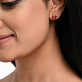 Buy Red Heart Zircon Silver Studs Online | March