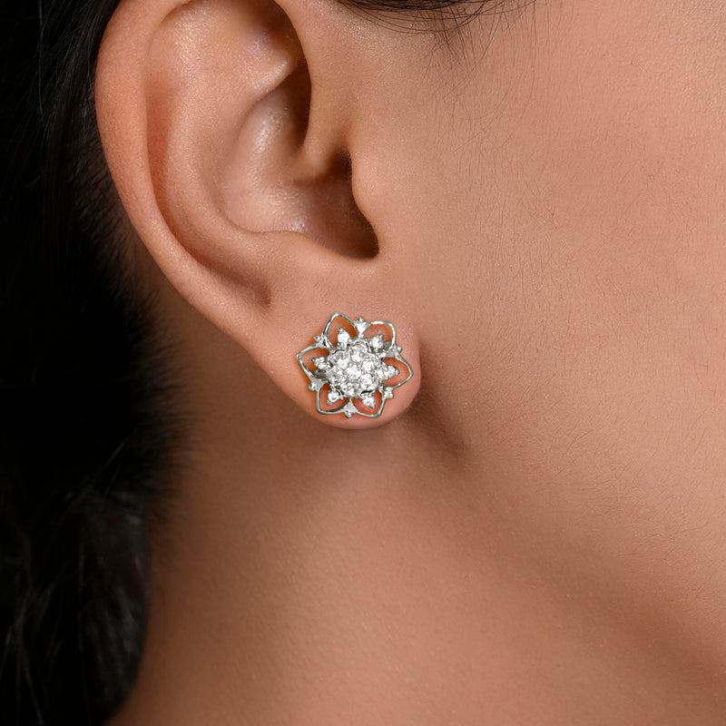 Buy Silver Floral Studs Online | March
