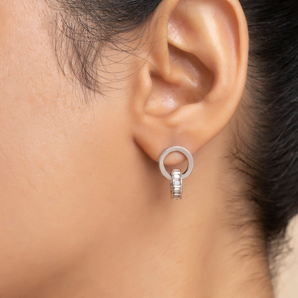 Buy Entwined Silver Ring Earrings Online | March