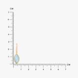 Buy 18k Gold Plated Silver Larimar Slide On Earrings Online | March