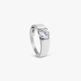 Buy Silver Zircon Classic Couple Rings Online | March