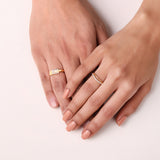 Buy 18K Gold Plated Silver Companion Couple Rings Online | March