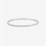 Buy Minimal Zircon Studded Silver Bangles Set of 2 Online | March