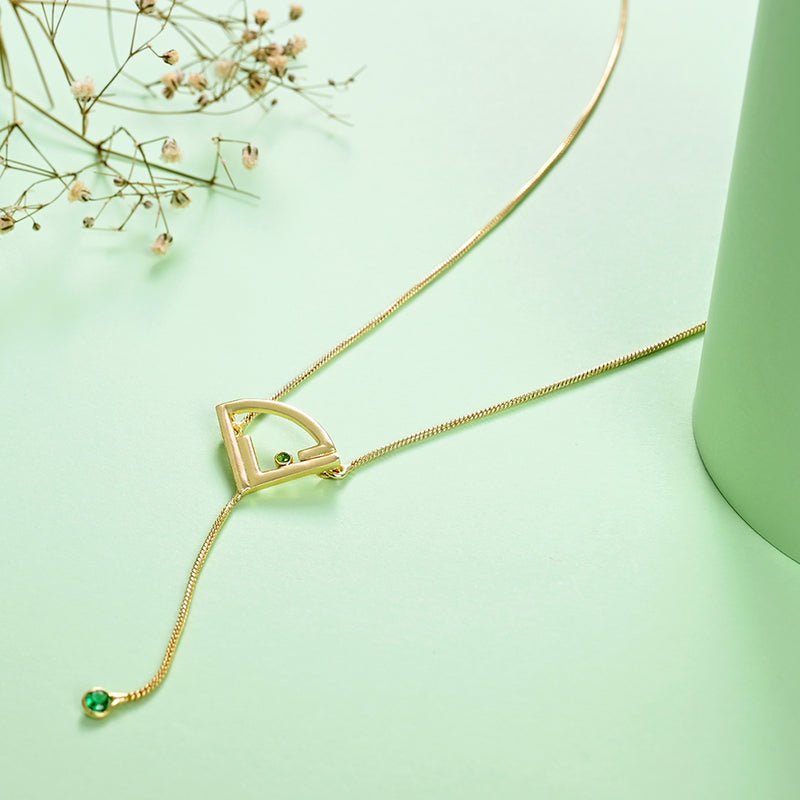 Green Zircon Pendant Necklace