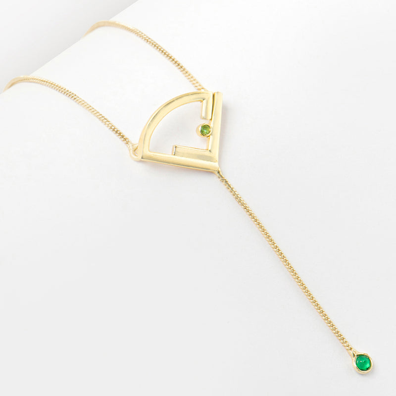 Green Zircon Pendant Necklace