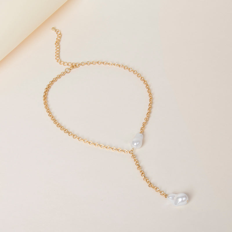 Baroque Pearl Y Necklace