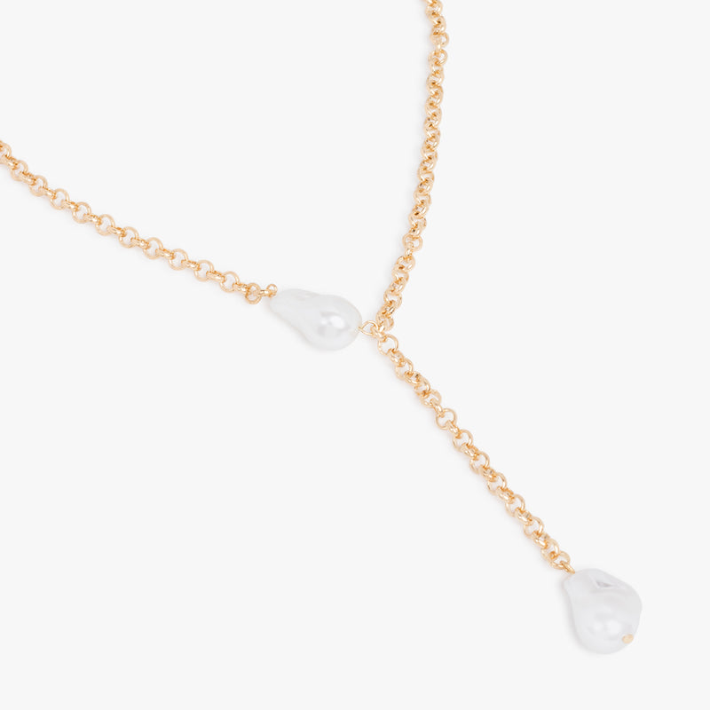 Baroque Pearl Y Necklace