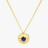 Blue Crystal Circular Necklace
