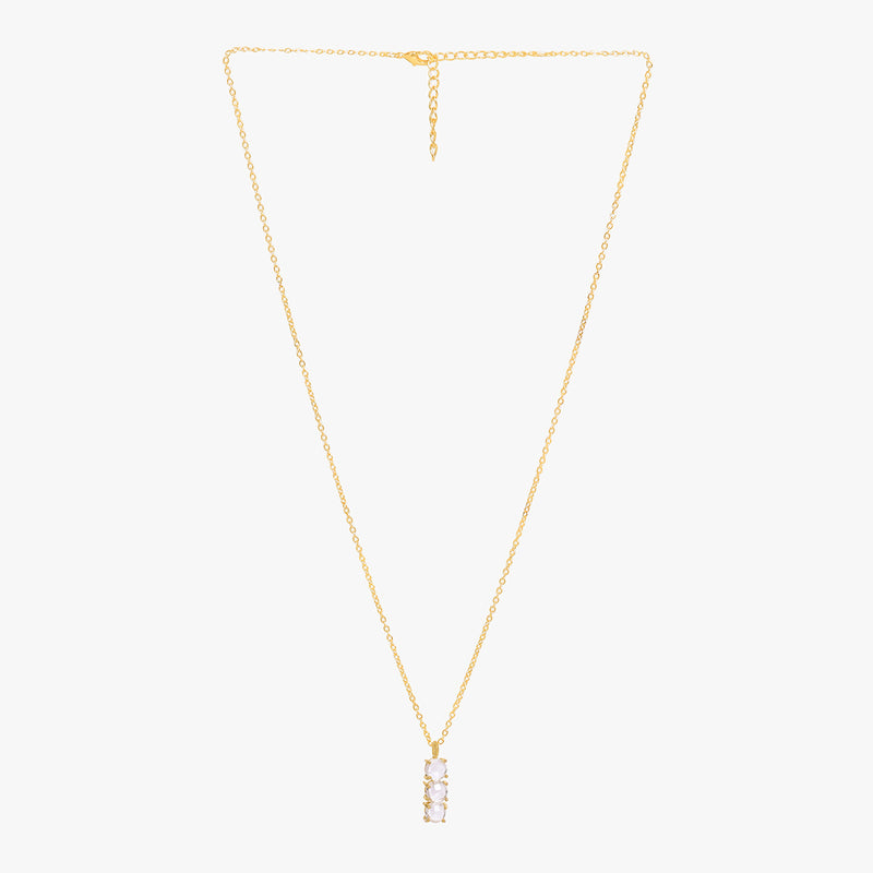 April Birthstone Necklace - Natural Crystal Quartz