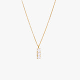 April Birthstone Necklace - Natural Crystal Quartz