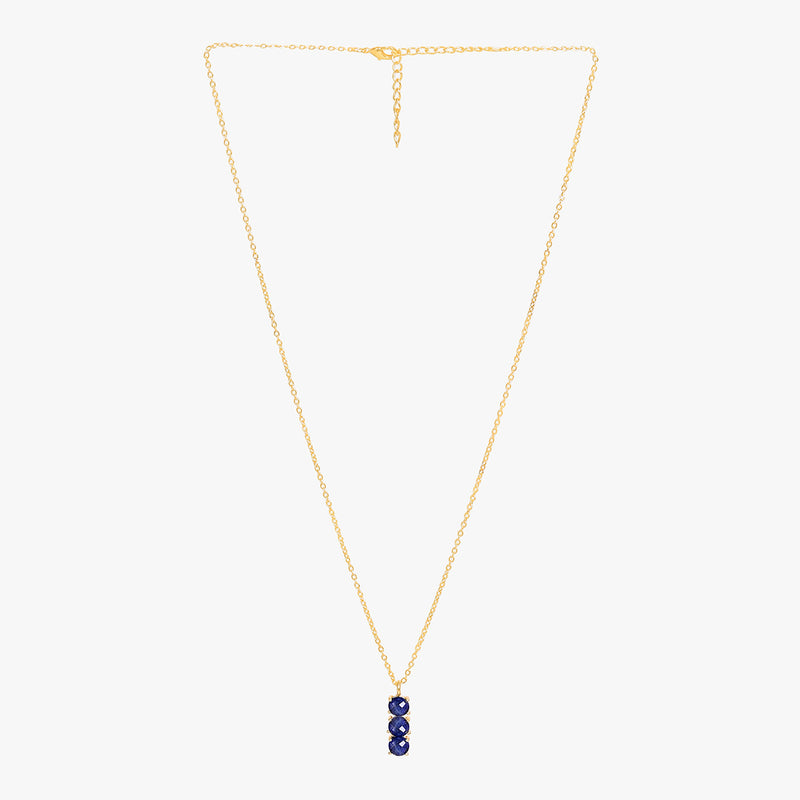 September Birthstone Necklace - Natural Dyed Sapphire