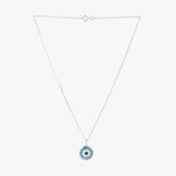 Buy Circular Evil Eye Silver Necklace Online | March