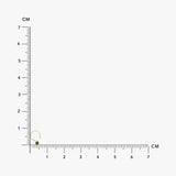 Buy 18K Gold Plated Silver Green Zircon Nose Pin Online | March