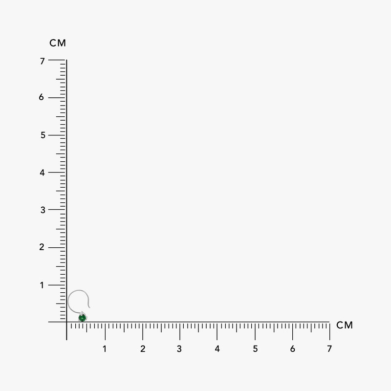 Buy Silver Green Zircon Nose Pin Online | March