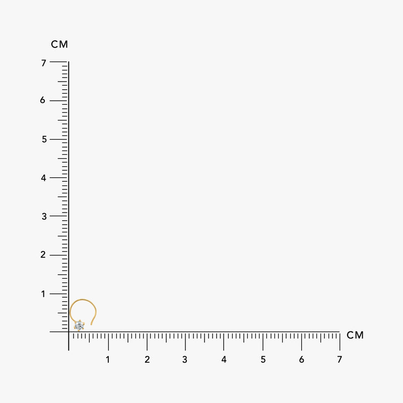 Buy 18k Classic Gold Plated Silver Zircon Nose Pin Online | March