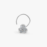 Buy Silver Studded Nose Pin Online | March
