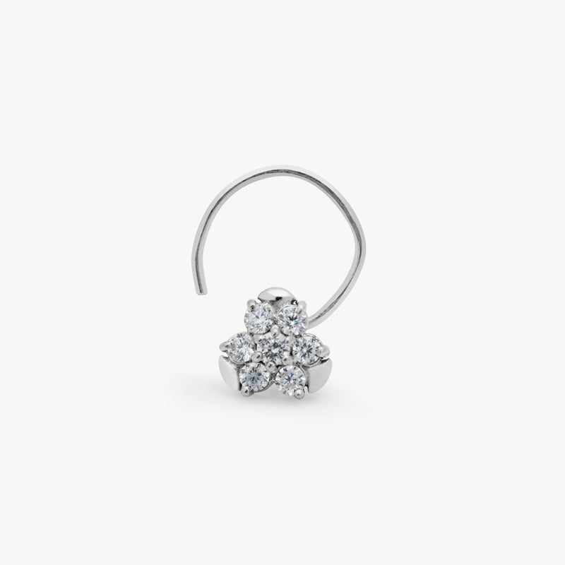 Buy Silver Studded Nose Pin Online | March