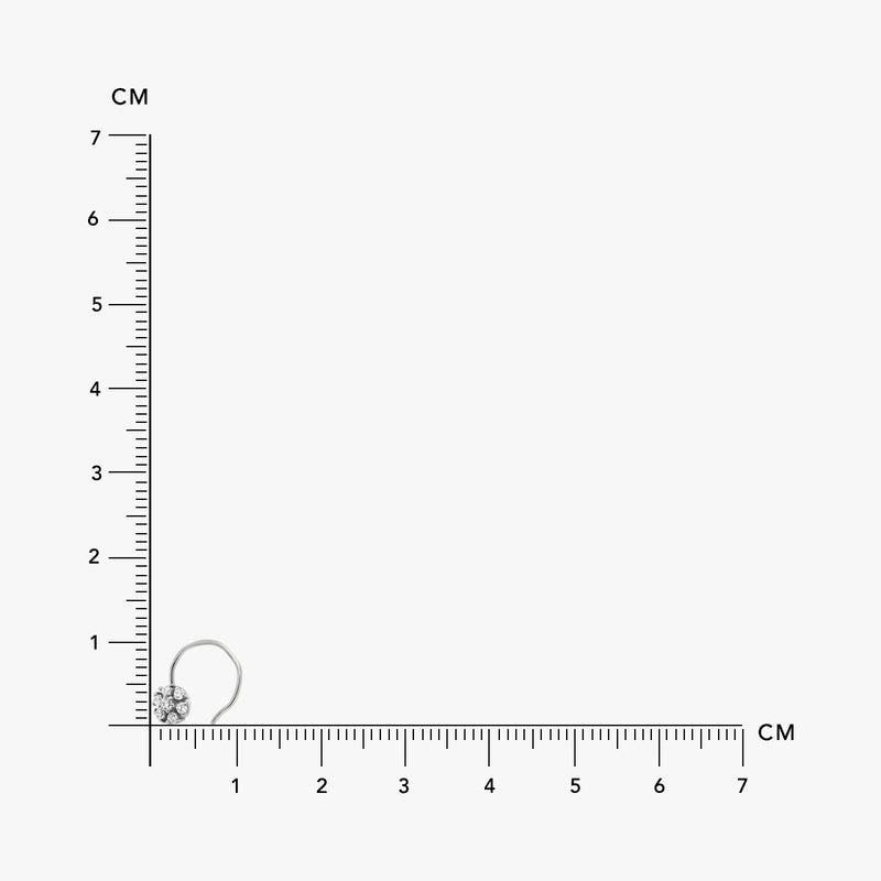 Buy Zircon Cluster Silver Nose Pin Online | March