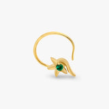 Buy 18K Gold Plated Silver Zircon Nose Pin Online | March