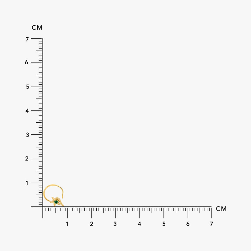 Buy 18K Gold Plated Silver Zircon Nose Pin Online | March