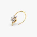 Buy 18KGold Plated Silver Floral Nose Pin Online | March