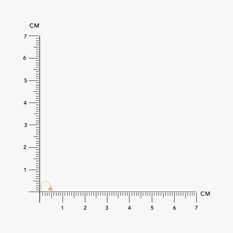 Buy 18k Gold Plated Silver Zircon Spiral Nose Pin Online | March