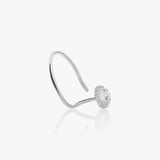 Silver Classy Round Zircon Nose Pin