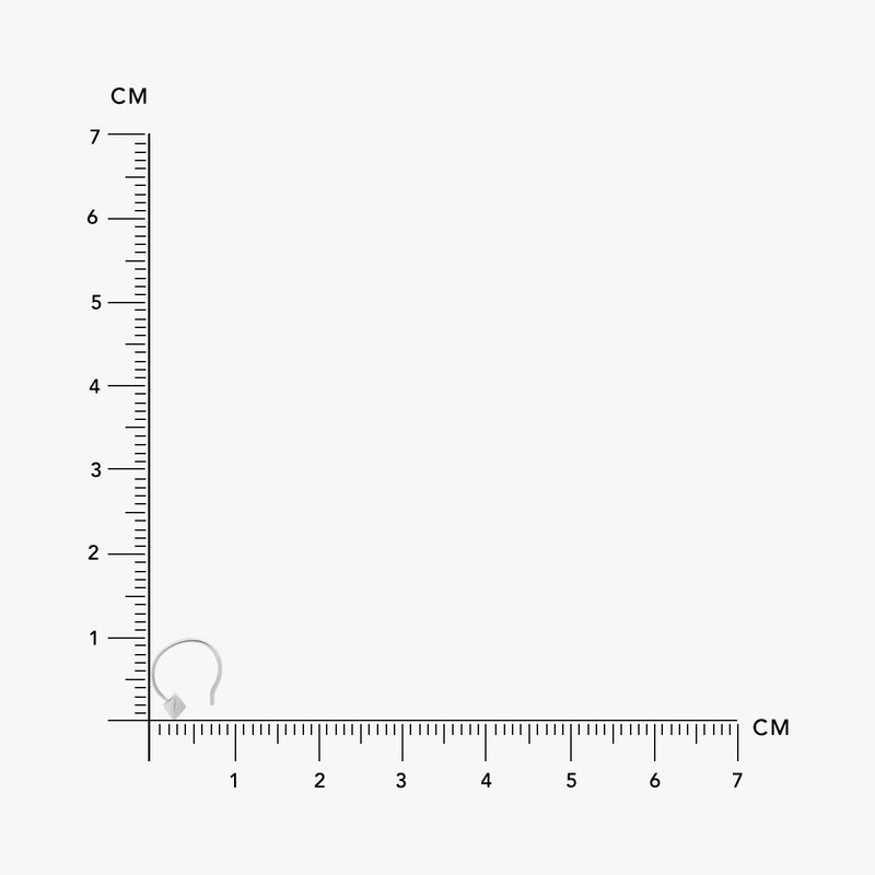 Silver Rhombus Nose Pin