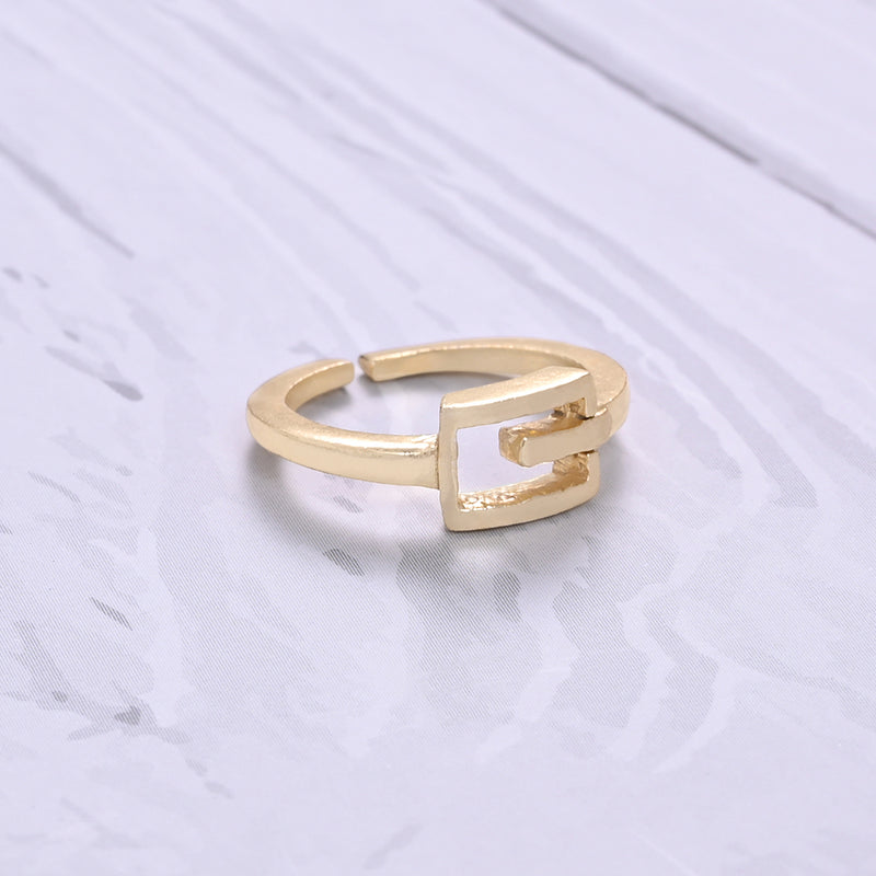 Belt Buckle Ring - Gold