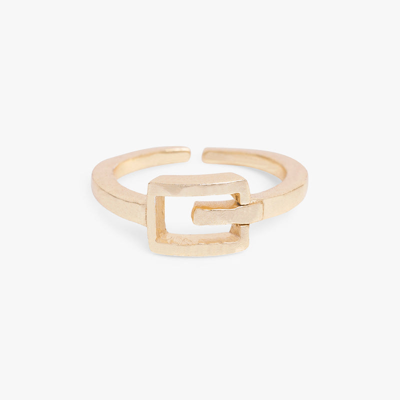 Belt Buckle Ring - Gold