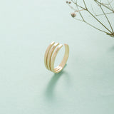 Abstract Adjustable Ring - Gold