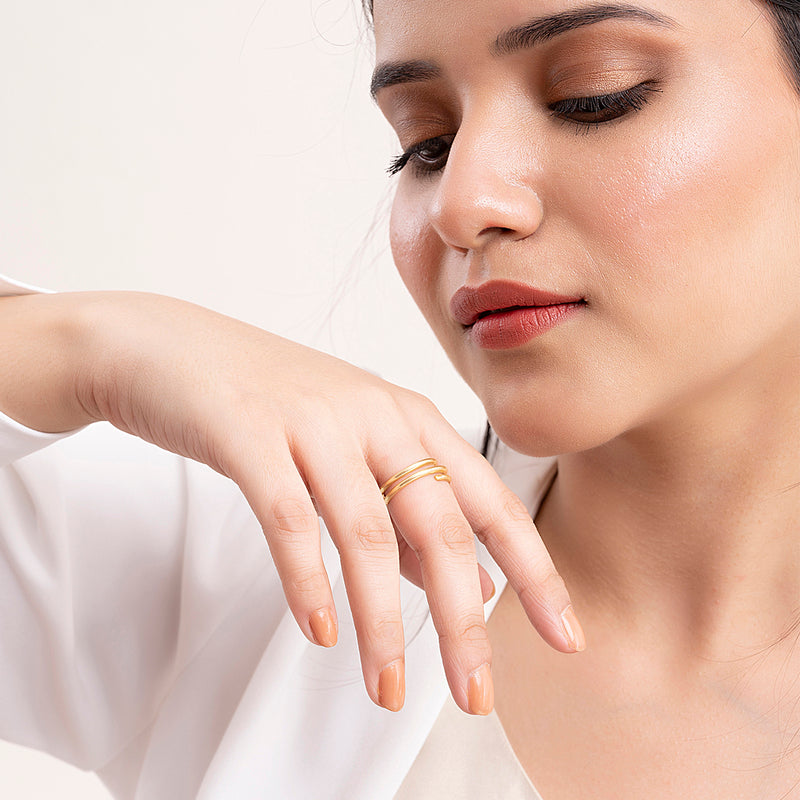 Tri-Wire Minimal Ring - Gold