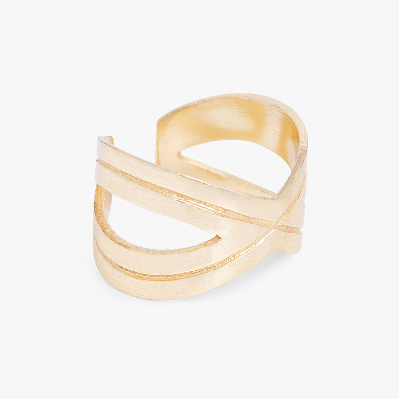 Criss-Cross Ring - Gold
