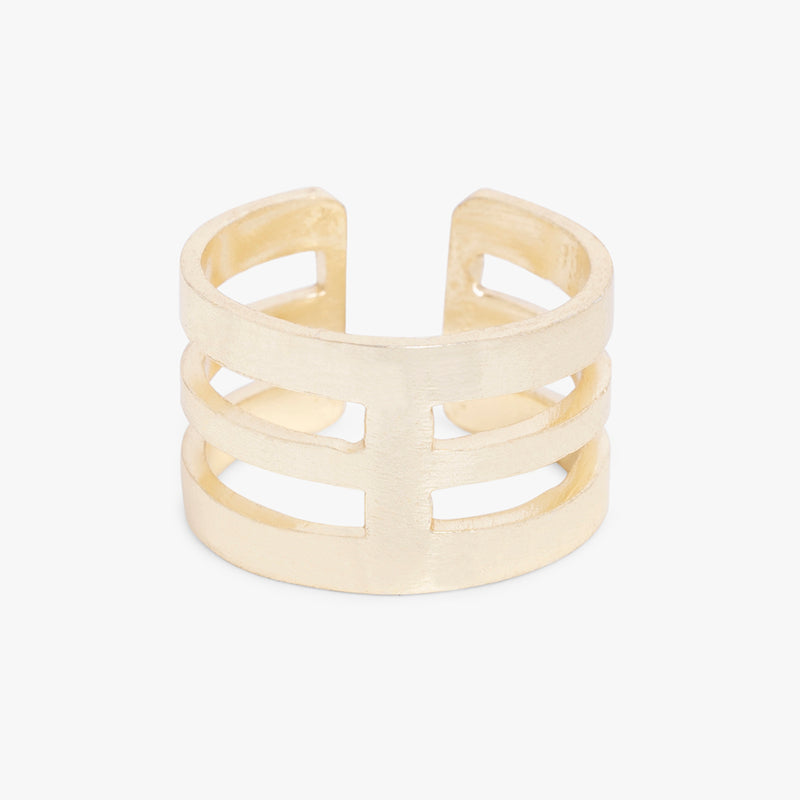 Solid Geometric Ring - Gold