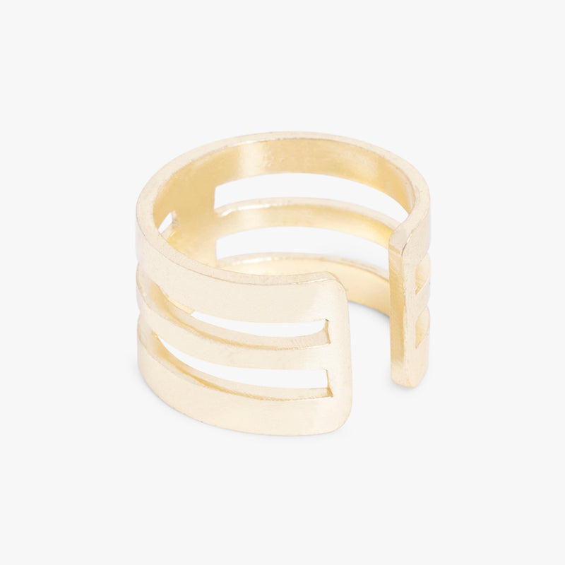 Solid Geometric Ring - Gold