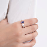 Buy Amethyst Silver Pearl Ring Online | March