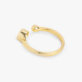 Minimal Dark Pink Quartz Ring