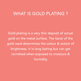 Rhomboid Textured Earrings- Gold Colour