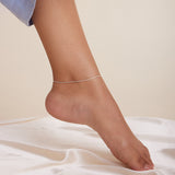 Sleek Minimal Silver Chain Anklet