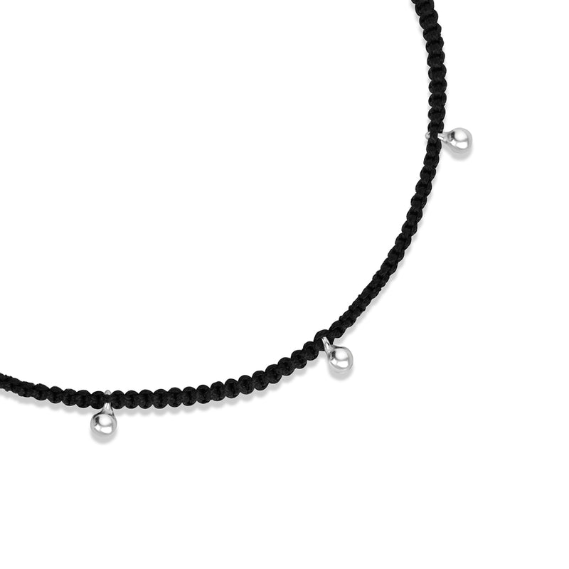 Silver Ghungroo Thread Anklet