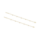 18k Gold Plated Freshwater Pearls Silver Anklet