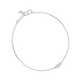 Metal Beads Silver Anklet