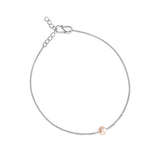 Classic Freshwater Pearl Silver Anklet