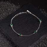Green Zircon Silver Bracelet
