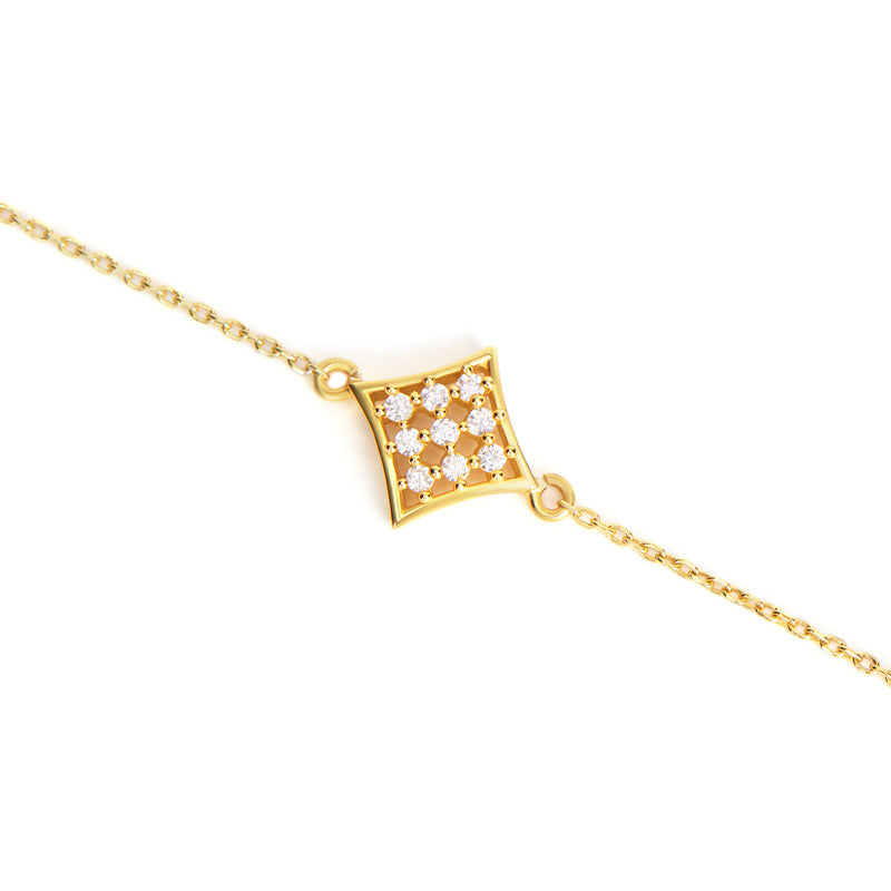 18k Gold Plated Silver Star Bracelet