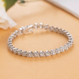 Silver Statement Circular Tennis Bracelet