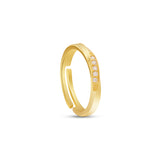 18k Gold Plated Love Knot Silver Couple Rings