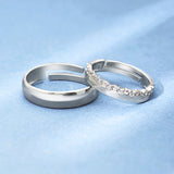 Boundless Love Zircon Silver Couple Rings