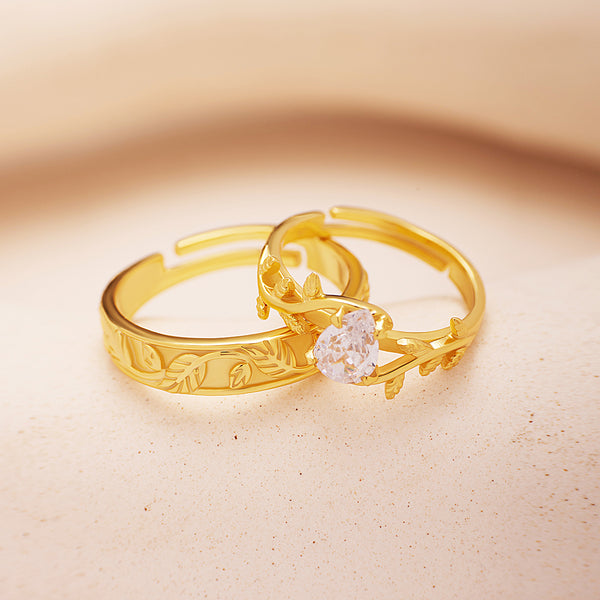 His & Her Rings | Gold ring designs, Wedding ring bands, Couple wedding  rings
